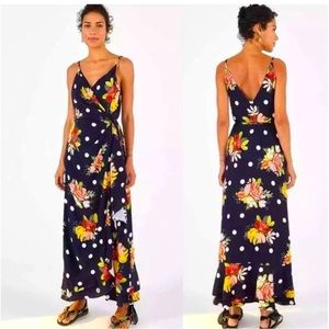 Farm Rio NANAJU FLORAL WRAP DRESS, size large